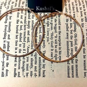 Kushal’s Silvertone Large Hoop Earrings